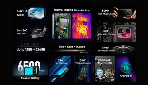 Представлен защищённый смартфон Ulefone Armor 25T с тепловизором